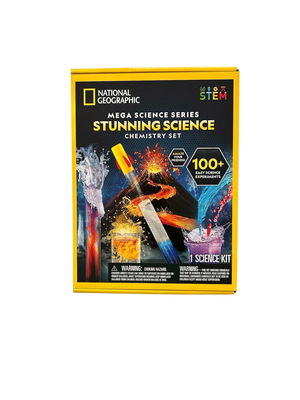 New National Geographic Stunning Science Chemistry Set 100+ experiments Age 8+